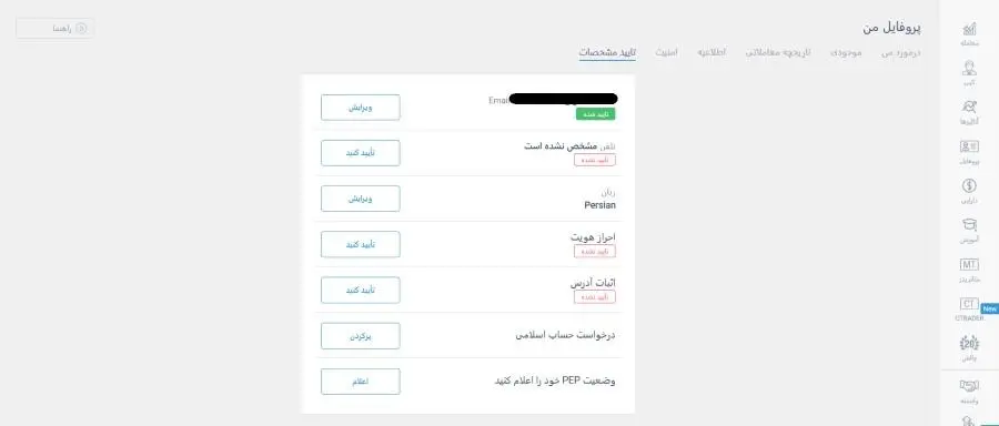 نحوه احراز هویت در بروکر لایت فایننس